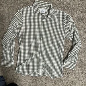 Banana Republic Men's Gingham Shirt - Black and White